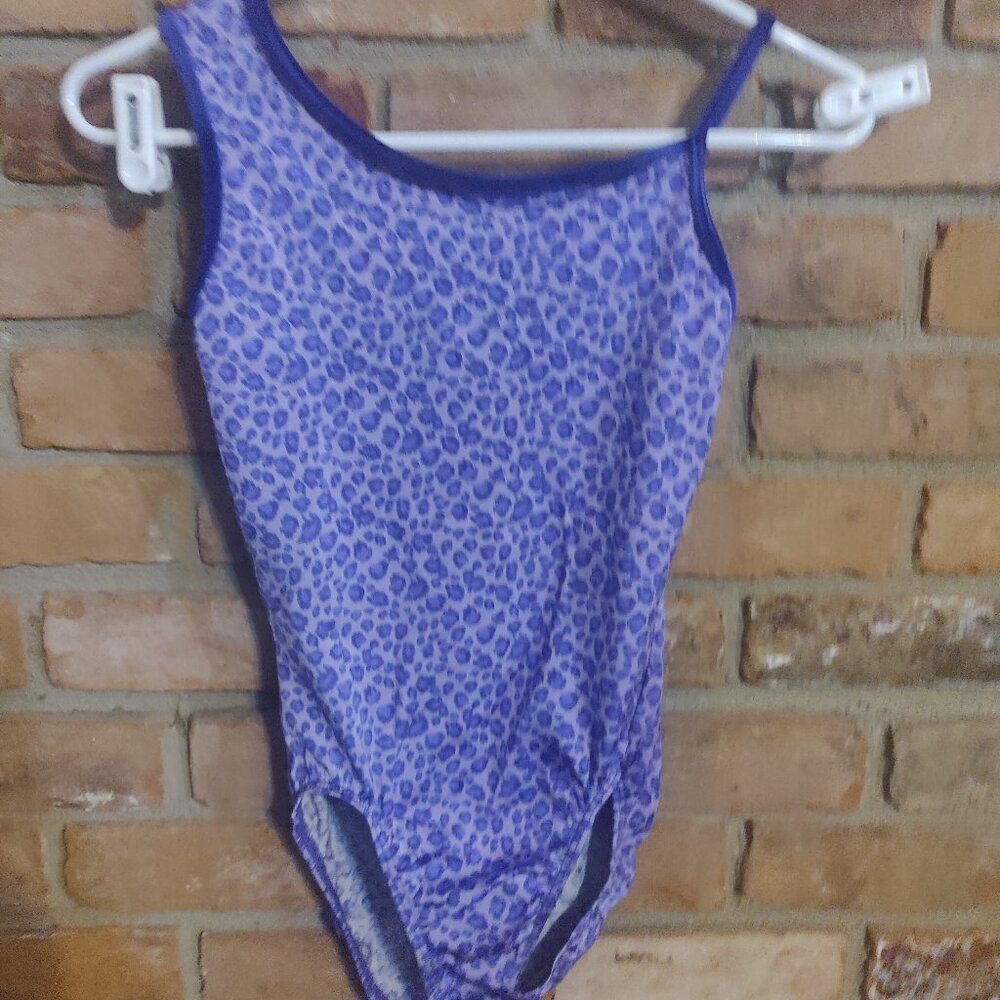 Leopard Print Kids Dance/Gymnastics Costume - Purple